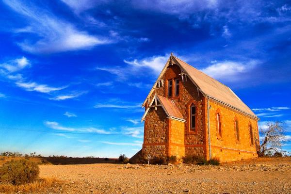 Historic Silverton Church near Broken Hill